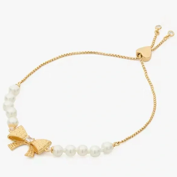KATE SPADE Wrapped In A Bow Slider Bracelet NWT with Dust Bag - Picture 2 of 6